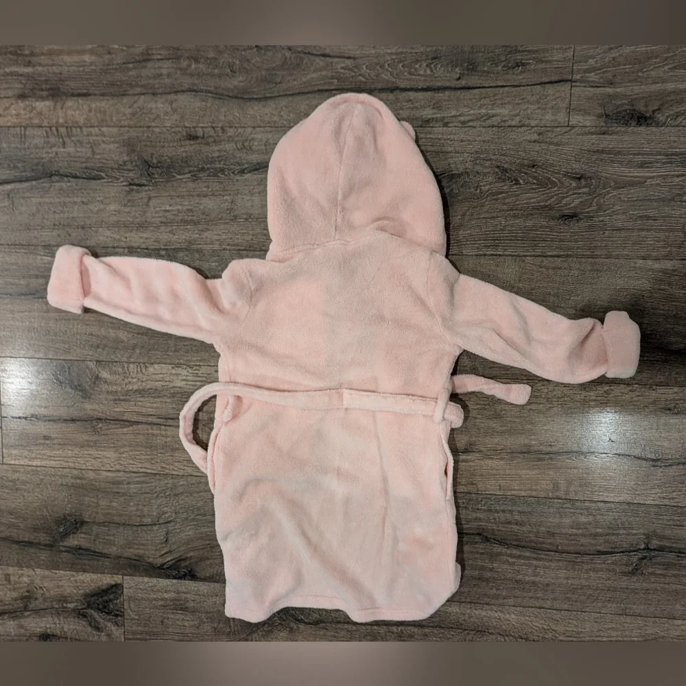 Gap Size 5 Robe Girls Soft Pink Hooded Bear Ears Cozy